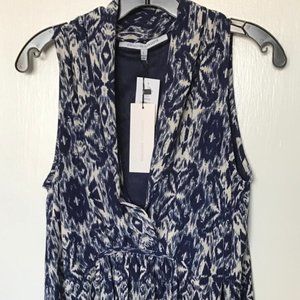 NWT COLLECTIVE CONCEPTS Ikat Wrap Dress Sz L Blue